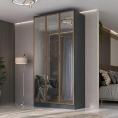 Guarda-roupa 3 Portas Reflecta Ravi - Mambel