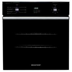 Forno de embutir elétrico Brastemp 84 litros Preto com convecção e tim