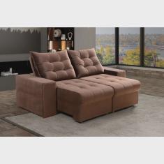 Sofá Retrátil e Reclinável 2 Lugares Pará Suede