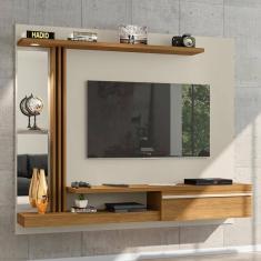 Painel Para Com Espelho E Led Thalita Off White Cinamomo