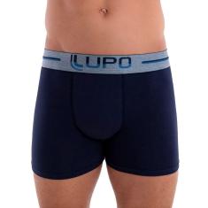 Cueca Lupo Boxer Algodao Com Elastano Marinho