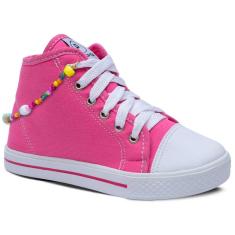 Tênis Cano Alto Infantil Nº 28 Ao 34 Com Pulseira 11.74j-Feminino