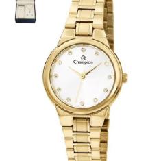Relógio Champion Feminino + Colar E Brinco Ch24946W