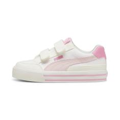 PUMA Tênis unissex infantil clássico Vulc Hook and Loop, Puma Branco-malva - cinza vapor, 15