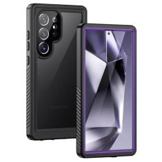 Lanhiem Capa para Samsung Galaxy S24 Ultra, à prova d'água IP68, à prova de poeira, protetor de tela integrado, capa protetora robusta à prova de choque para Galaxy S24 Ultra 5G 6,8 polegadas,