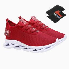 Tênis Masculino Esporte Cardaço Academia Corrida Leve Dia a Dia + Carteira-Masculino