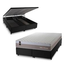 Conjunto Box Baú Sheffield Bege 193x203x72 c/ Molas Ensacadas