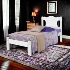 Cama Solteiro Munique Branca Gabrielli - Gabrielli Móveis