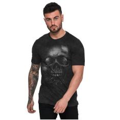 Camiseta Rock Caveira Black - Di Nuevo, P, Grafitte
