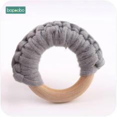 Bopoobo 20pcs 56mm algodão mordedores artesanais anéis de pano DIY Bab