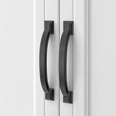 Asidrama Pacote com 20 puxadores de armário de cozinha preto fosco de 102 mm, puxadores de armário de cozinha para puxadores de gaveta de armário