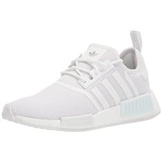 adidas Tênis feminino NMD R1, Branco/Prata Metálico, 35