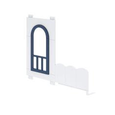 Janela com Grade de Proteção New Garden Casatema Branco/Azul