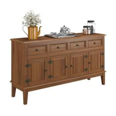 Balcão de Madeira Maciça 4 Portas e 4 Gavetas - Apaixone&Decore, Amênd