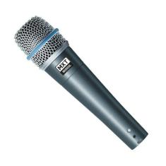 Microfone Dinamico PRO BTM-57A Metal - Profissional com Cabo 3 Metros 