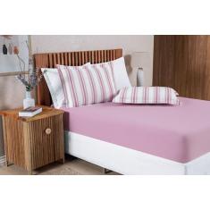 Jogo De Lençol Malha Algodão King Marim 3 Pç Antialérgico - Nathalia E