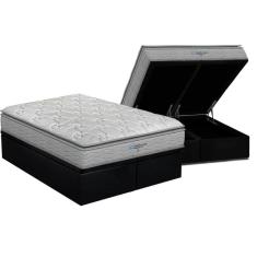Cama Box Baú King: Colchão Anatômico Probel D45 Guarda Costas PróExtreme Plus + Base CRC Suede Black (193x203)