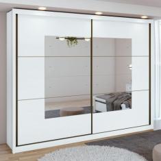 Guarda-roupa Casal com Espelho 2 Portas de Correr 6 Gavetas Toronto Pl