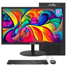 Computador Office Completo Intel Core I5 4GB SSD 128 Gb Monitor 15" Wi