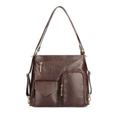 Bolsa mochila de couro liso Érica