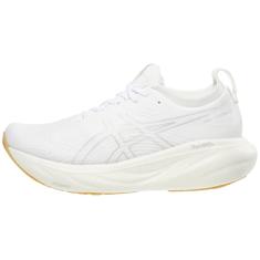 ASICS Gel-Nimbus 25 Tênis de corrida feminino, Branco/Branco, 43