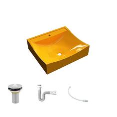 Kit Cuba Q440 C/Válvula 1'' (2,6cm) + Sifão Pvc + Flexível Amarelo