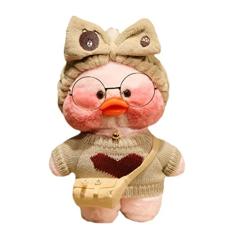 Brinquedo de pelúcia de pato – 29 x 21,8 cm x 21,66 cm, boneca de pelúcia Kawaii, pato de pelúcia, brinquedo de pelúcia | Almofada macia e fofa de pelúcia Lalafanfan