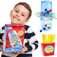 Kit 2 jogos infantil pedagógicos educativos Jogo de tabuleiro Pula Batata presente dia das crianças menino menina brinquedo criança 5 anos + Tira Vareta Tubo Pega Varetas Art Brink