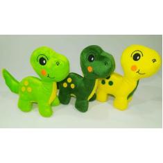 Kit 3 Dino De Pelúcia Antialérgica Brinquedo Criança Presente 27cm - D