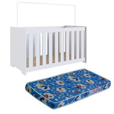 Berço Com Colchão La011 Branco Comm Branco