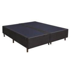 Base Para Cama Box Casal King Size Bipartido 193cm Suede Liso Love Sto
