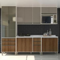 Cozinha Completa Madeira Luciane Línea Mocca E Avelã