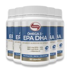 Kit 5 Ômega 3 Epa Dha Vitafor 60 Cápsulas