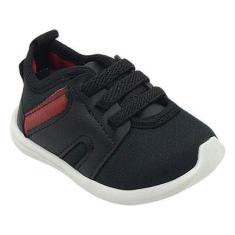Tênis Infantil Masculino Pé com Pé Calce Fácil Preto Menino-Masculino