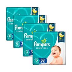 Kit Fralda Pampers Confort Sec Tamanho G com 152 Unidades