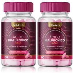 Kit 2x Suplemento Acido Hialuronico + Vitaminas C E e Biotina  60 Comp