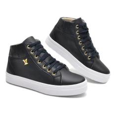 Tenis Academia Botinha  Super Confortavel - gts, Preto, 38