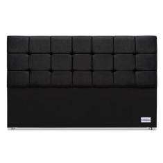 Cabeceira Amur Veluto Preto Sup King (12x195x125) - Ortobom