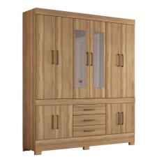 Guarda Roupa Casal 10 Portas New Murano c/ Espelho 83530EL Amêndola To