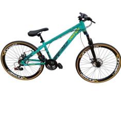 Bicicleta Vikingx Tuff 30 Aro 26 Aluminio 21v Mtb Freeride Suspensão D