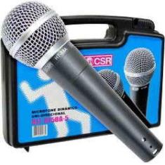 Microfone Vocal Csr Ht 58 Profissional Kit Com 5 Peças