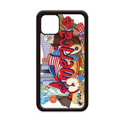 Capa Eagle Liberty Burger America Graffiti para iPhone 11 Pro Max para Apple Mobile Case