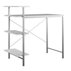 Mesa para Computador Side Storage Desk Cosco Home - Branco e Cinza