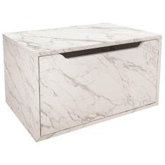 Balcao Gabinete 60 cm 1 Porta Basculante BN3646 Marmore Branco Tecno Mobili