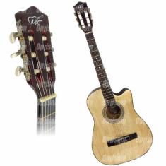 Violão Acústico Cutway Marrom E Vinho Cordas De Aço Com Tensor Mxt Mx-