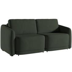 Sofá Cama para Sala de Estar 2 Lugares 176cm Montserrat K01 Veludo Verde - Lyam Decor