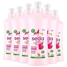 Kit Creme Para Pentear Seda Hidratação Anti Nós 300ml 6 Unidades