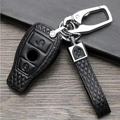 Capa para porta-chaves do carro, capa de couro inteligente, adequado para Mercedes Benz W203 E Classe E200 E260 E300 E320 W213, porta-chaves do carro ABS inteligente para chaves do carro