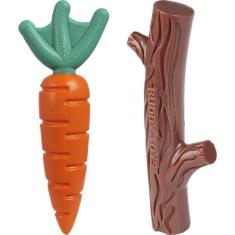 Brinquedo Buddy Toys Nylon Kit Queridinhos Cenoura e Graveto para Cães - Kit