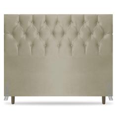 Cabeceira Cama Box Casal King Size Madrid 195cm Corano Bege